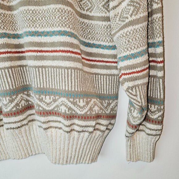 Vintage 90's River Brand Mens Neutral Hand Loomed Sweater Tops, 1X - Picture 7 of 8